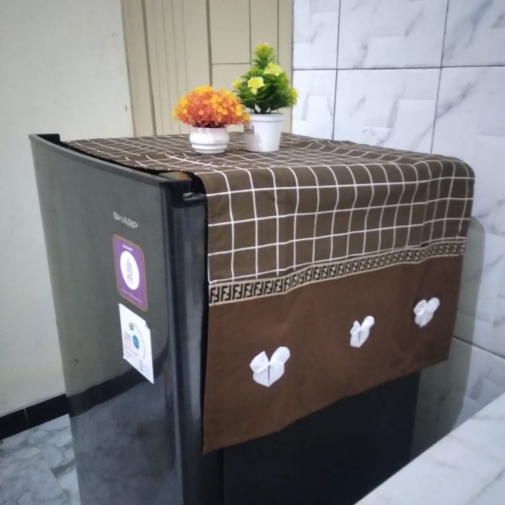 Taplak kulkas Renda Bordir FF Beli 10 Bonus 1 Taplak kulkas