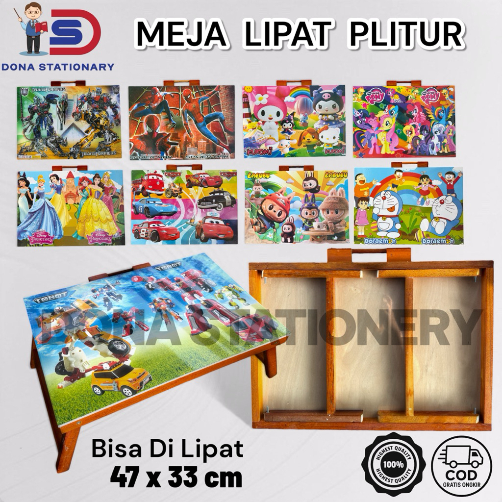 MEJA BELAJAR LIPAT KAYU / MEJA BELAJAR ANAK