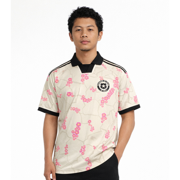 JERSEY FANTASY VINTAGE OVERSIZE CHILE PINK FLOWER GRATIS CUSTOM NAMESET