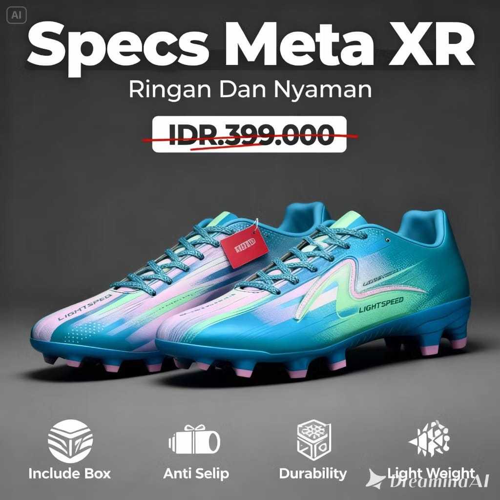 epatu Bola Futsal Specs Lightspeed Reborn Meta Xr In Fg / Ls 20 Fg In Outsol Reborn Terbaru Original