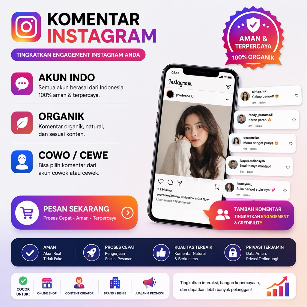 KOMENTAR INSTAGRAM REAL AKUN INDONESIA ORGANIK