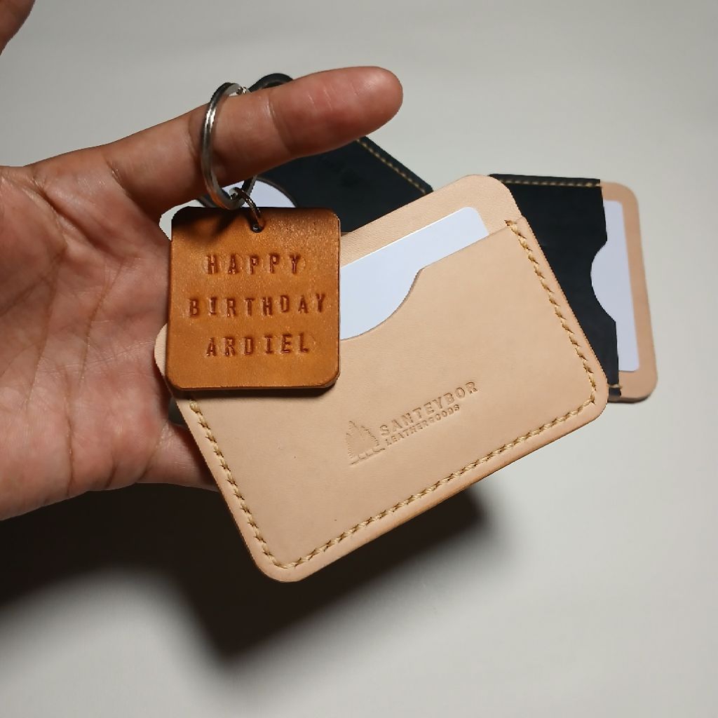 Dompet kartu kulit asli card holder / WEKAS / Kado Gift Souvenir Hadiah Merchandise