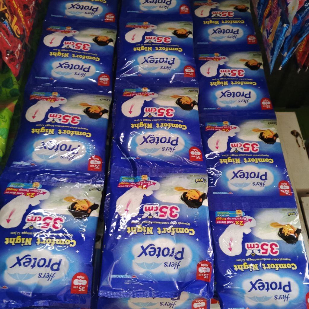 10 pcs Pembalut Malam Hers Protex 35 CM  Renteng - Nyaman Malam Hari