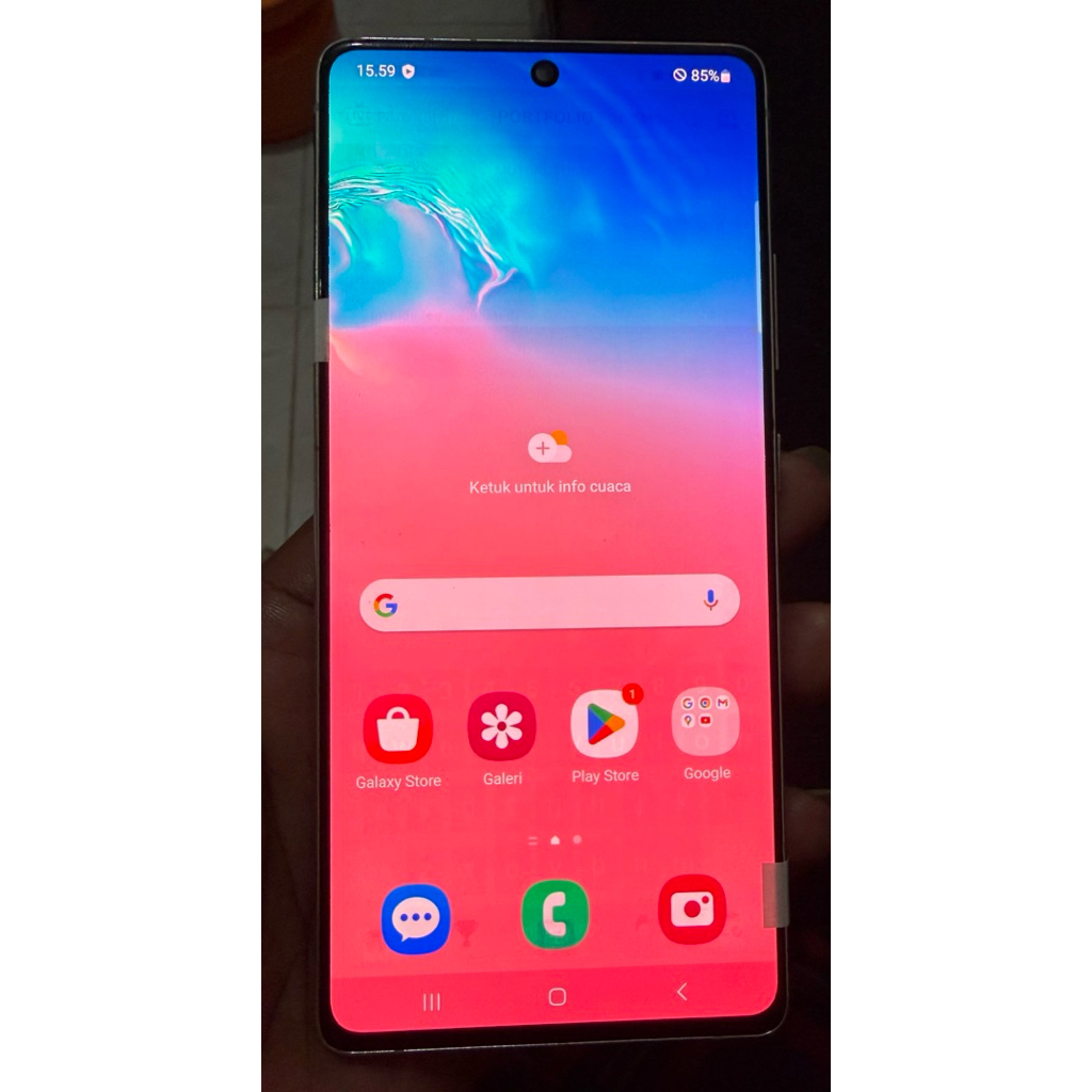 lcd touchscreen+frame samsung galaxy S10 Lite original copotan minus shadow