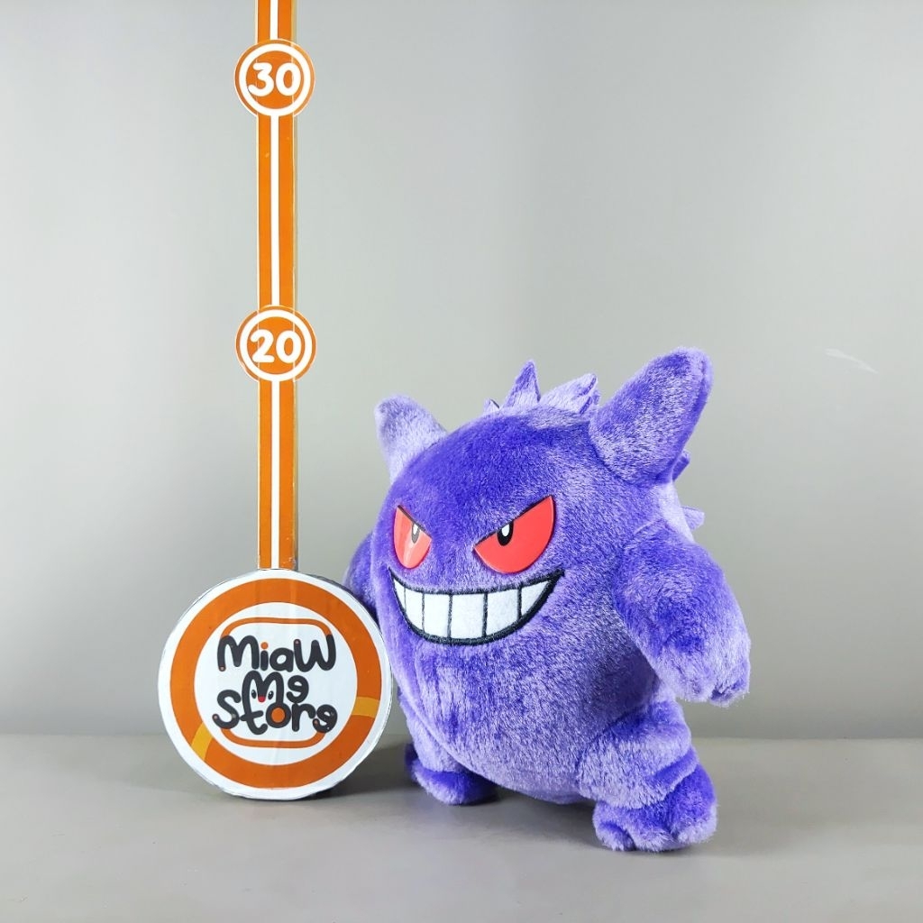 Boneka Pokemon Gengar Mata Keras Bulu Mewah Original T-Art Nintendo Plush
