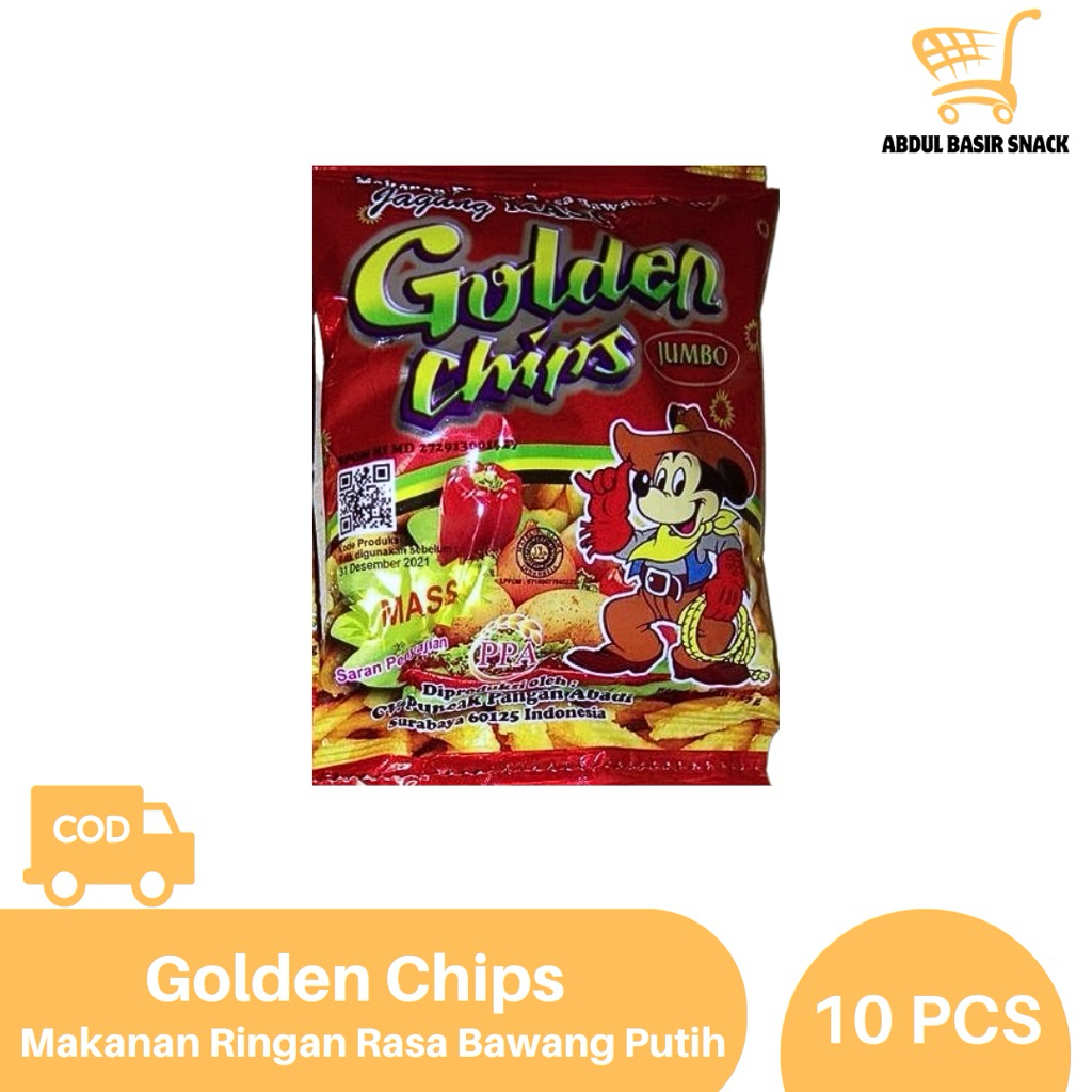 Golden Chips Jajan Jadul 1 Renteng Isi 10pcs