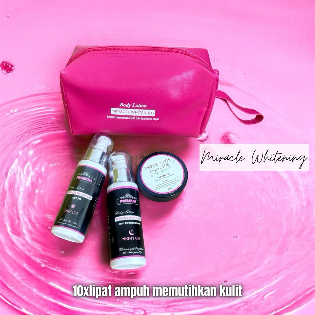 HB MIRACLE WHITENING Hb pemutih 10x lebih cepat free lulur dan free poch cantik