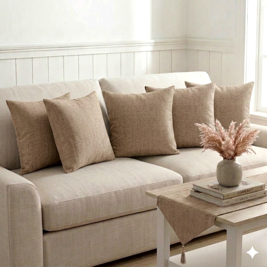 Set Bantal Sofa Mewah Minimalis plus taplak meja