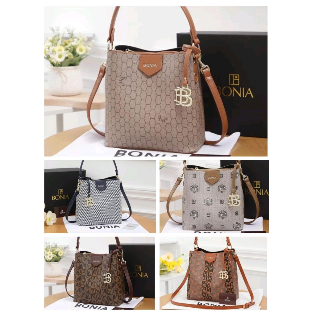 Bonia 369-2 /  96780 / 96780-1 Elle Tote  Bag in Leather Hb