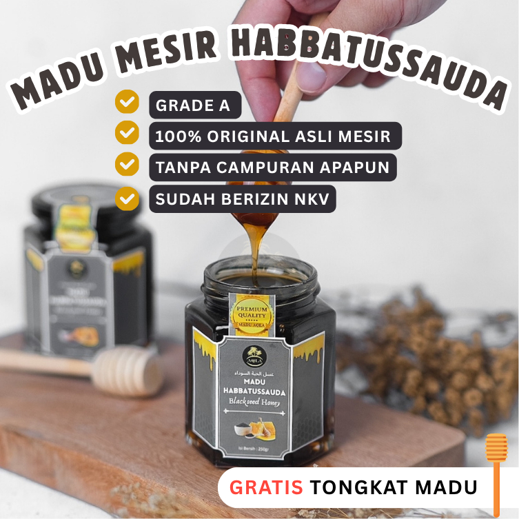 MADU MESIR HABBATUSSAUDA NATURAL ASLI 100% ORIGINAL / MADU HABATUSAUDA KUALITAS PREMIUM