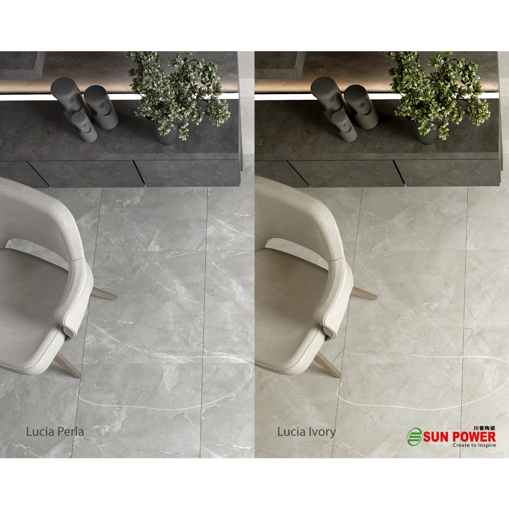 SUN POWER Lucia Series 60x60 Glossy – Keramik Tiles (Sun Glazed Tiles) Lantai & Dinding Sun Power Ce