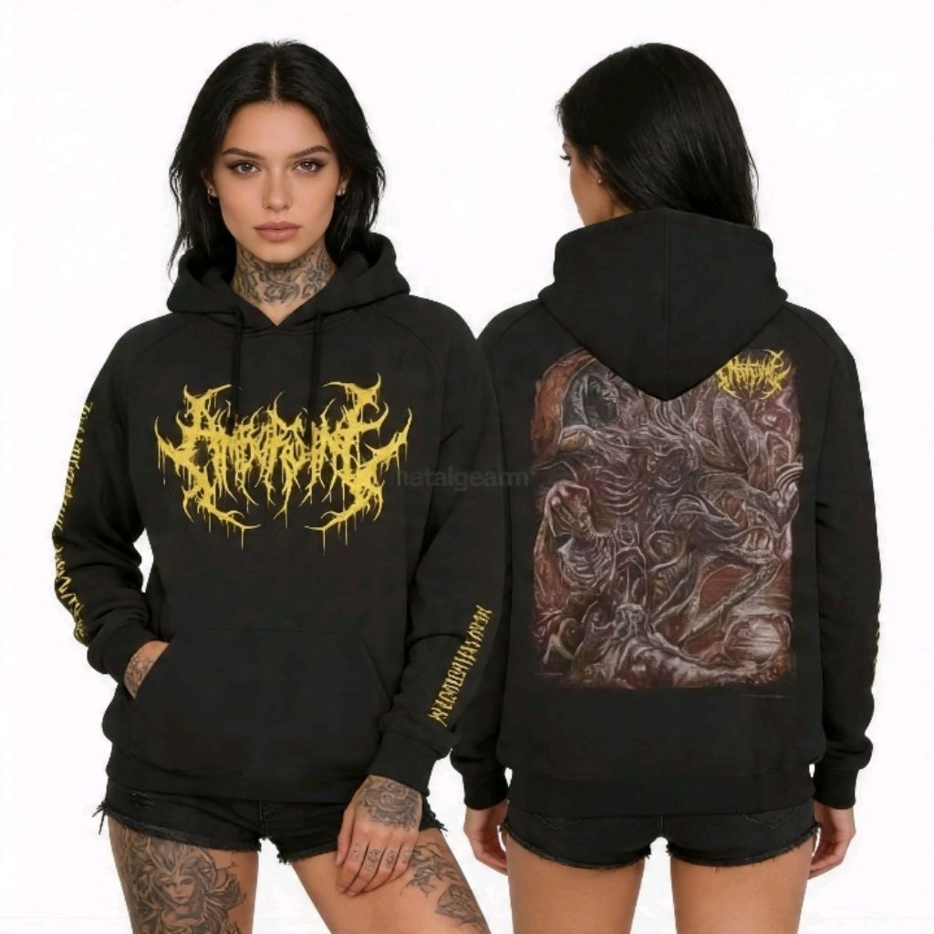 AMBORSINE - human flesh | HOODIE BAND METAL ORIGINAL | DEATH METAL | EXTREME MUSIK | SWEATER DISTRO 