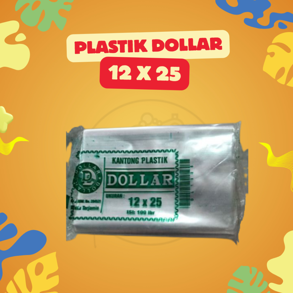 Plastik Dollar 12x25 100 pcs Ketebalan 0.1 / Kantong Plastik Sedang