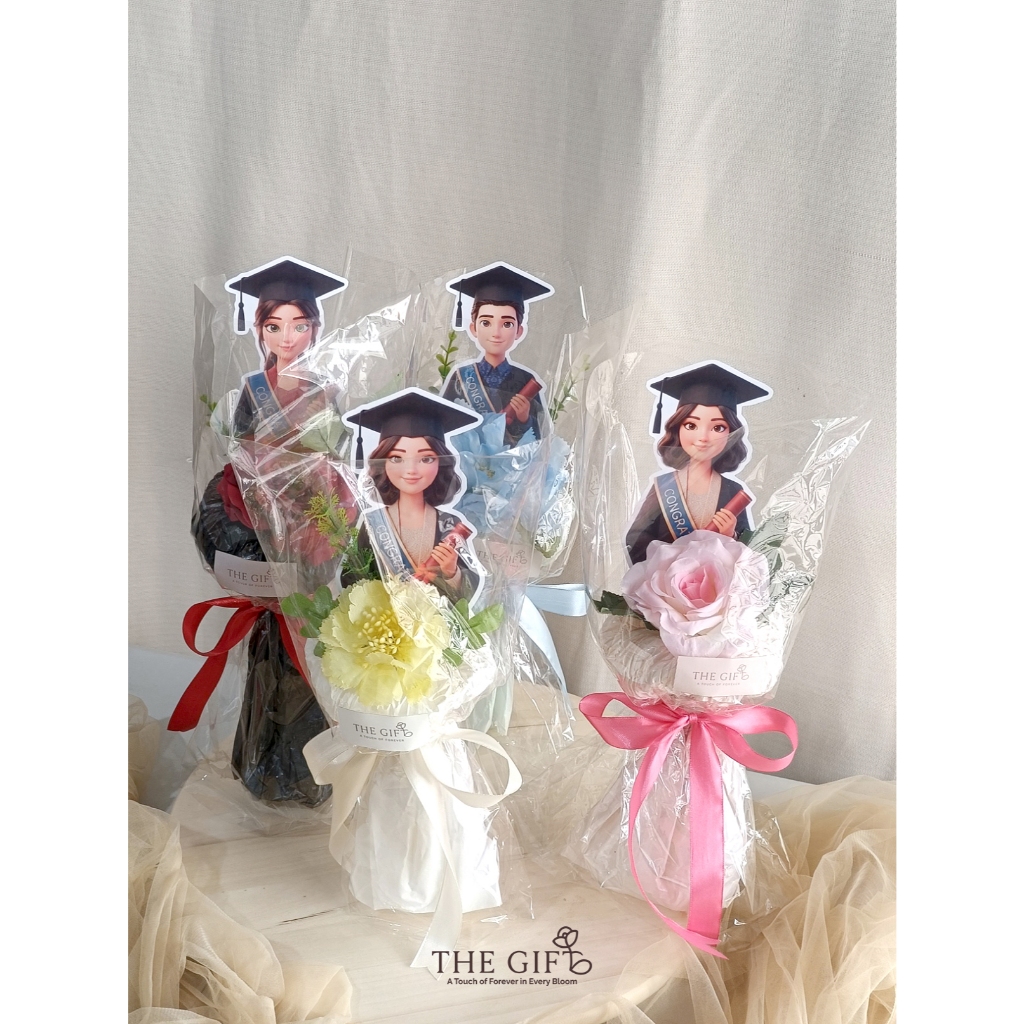 Bunga Wisuda - Graduation Gift - single buket - Graduation buket - buket bunga