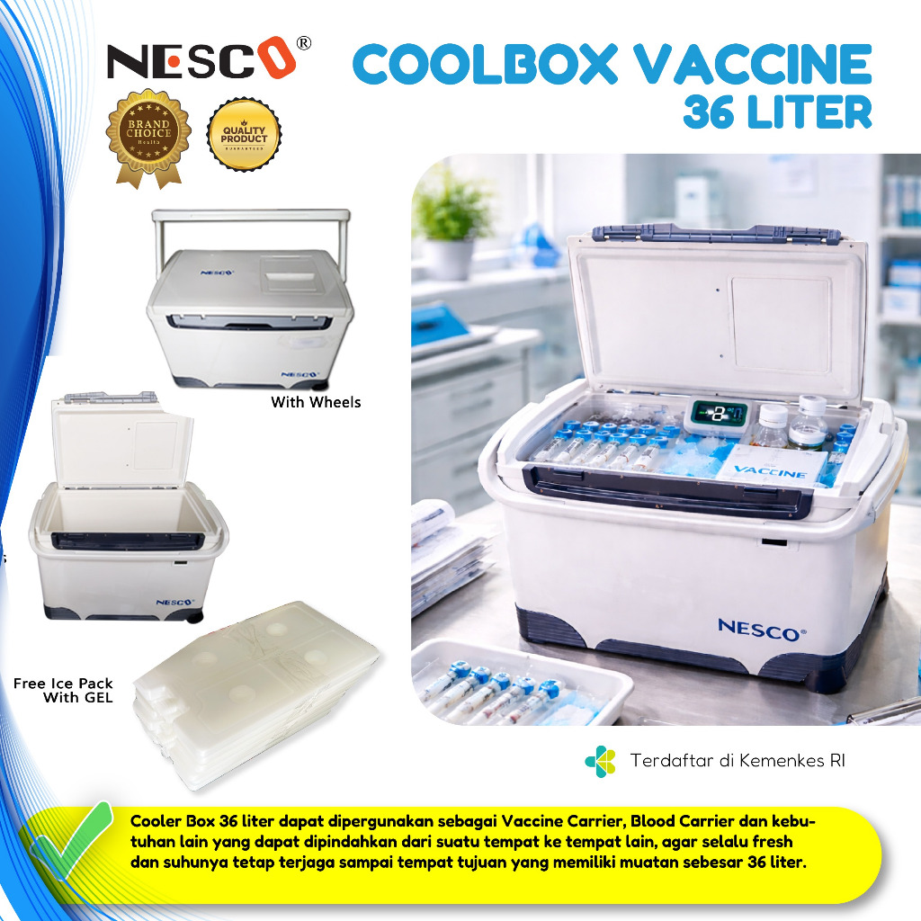 Nesco Cool Box 36 Ltr / Box Vaksin Carrier , Portable