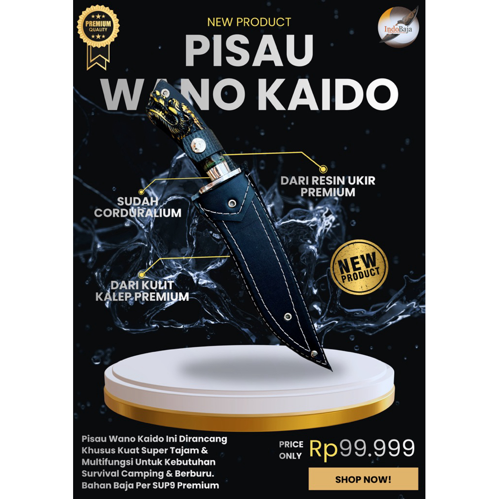 [INDOBAJA] PISAU SURVIVAL WANO KAIDO PISAU BAJA PER SUP9 PREMIUM ASLI ORIGINAL SUPER TAJAM
