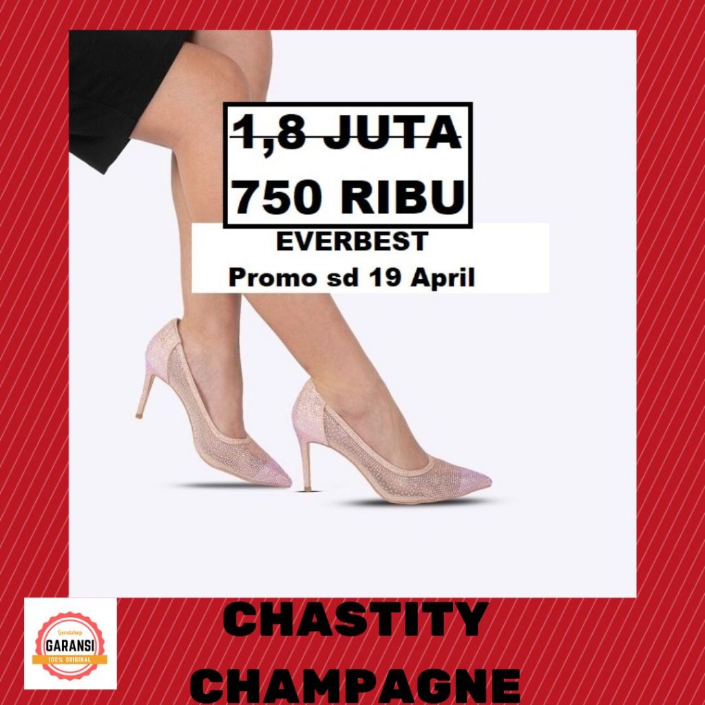 Sepatu heels wanita Everbest seri CHASTITY 100% original store