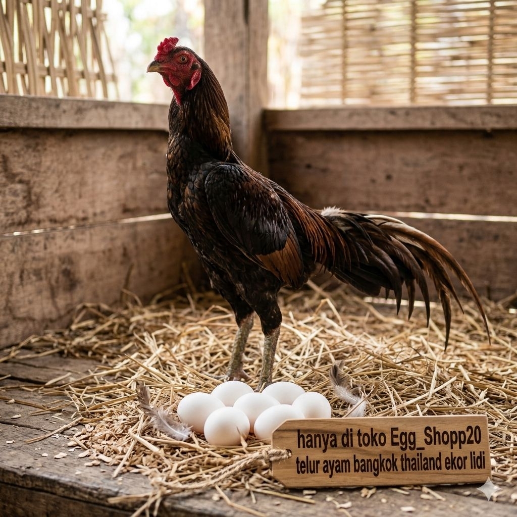 paket hemat 5 Telur Ayam Bangkok Thailand Ekor Lidi Buat di Tetaskan Egg_shopp20