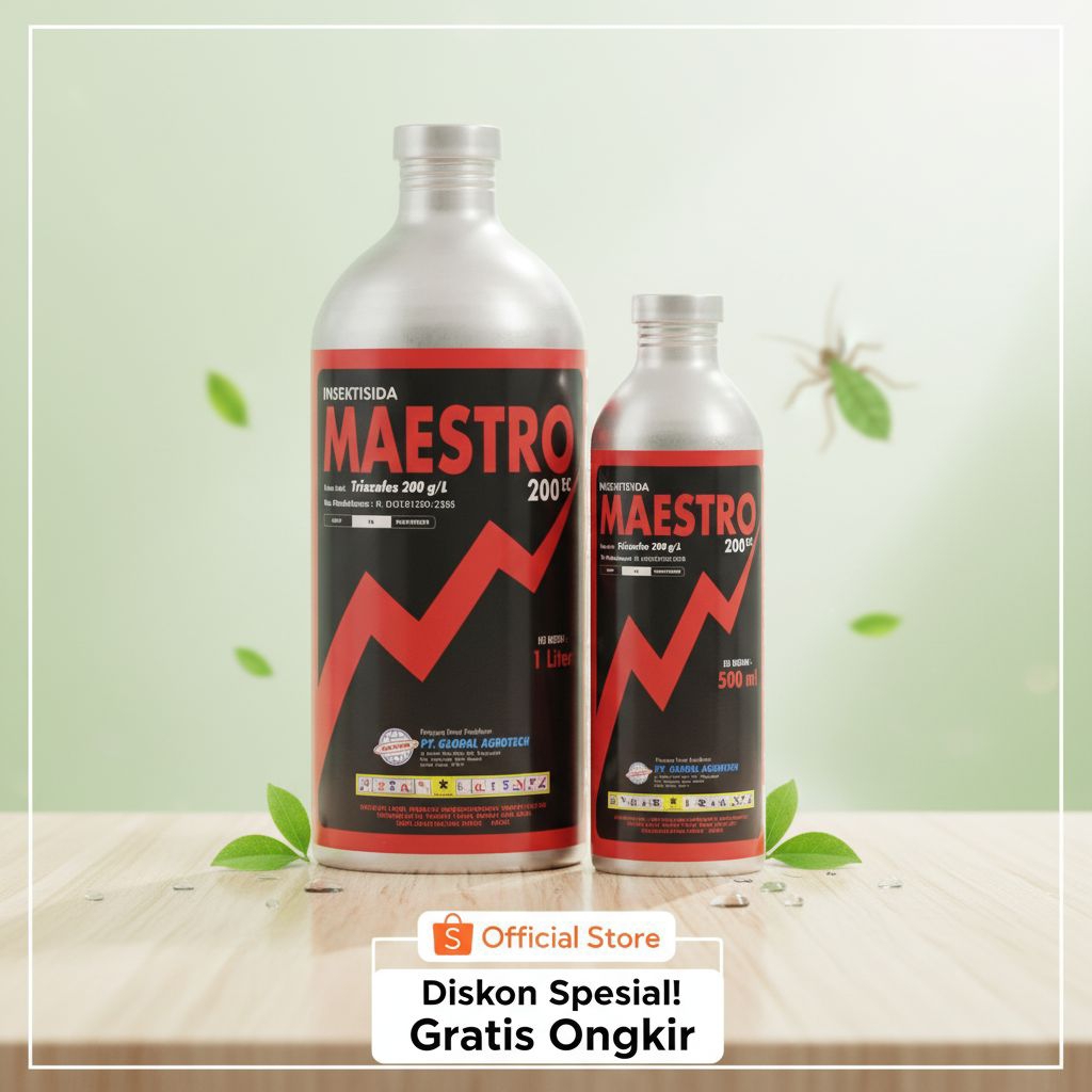 Insektisida MAESTRO 200 EC 500ml  - Racun Kontak Lambung Ampuh Atasi Ulat & Lalat Buah (Sistemik)
