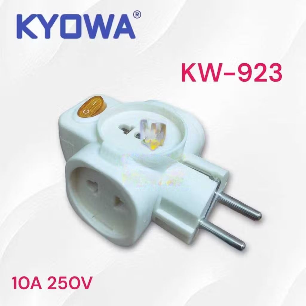 KYOWA Stop Kontak Cabang 3 KW-923 / KW-928 Steker Arde T OB Saklar Lampu 10A SNI