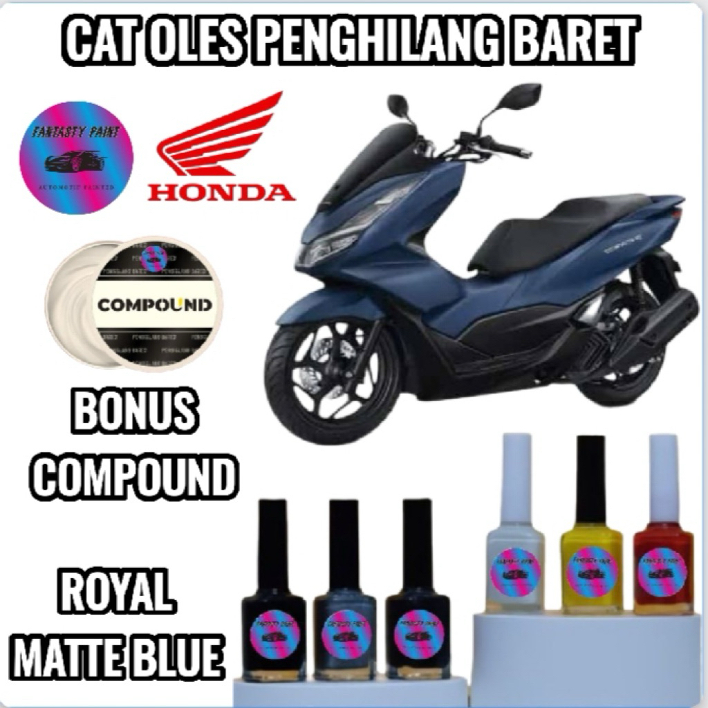 CAT OLES PENGHILANG BARET MOTOR HONDA PCX 150 160 ALL NEW 2026 CBS & ABS WARNA BIRU DOFF ROYAL MATTE