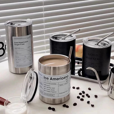 TUMBLER CUP STAINLESS 320ML 500ml / TUMBLER + SEDOTAN KEKINIAN