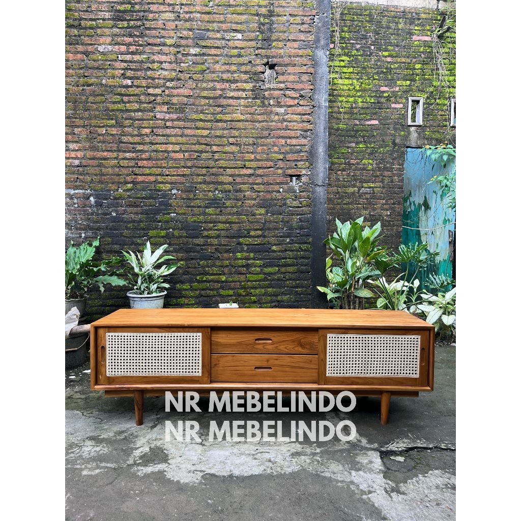 Bufet Tv Rotan Minimalis Kayu Jati Bufet Tv Retro Rotan Minimalis Kayu Jati Bufet Jati Bufet Tv Rota