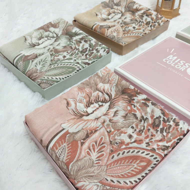 Hijab Jumbo Syar’i - 140x140 cm - Motif 8487 - Polyspun Premium