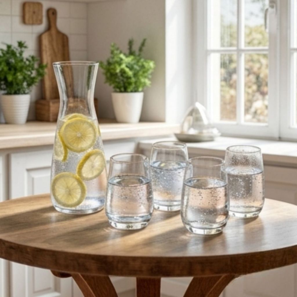 Maison Forine Crystal drink set Carafe tumbler 5 pcs
