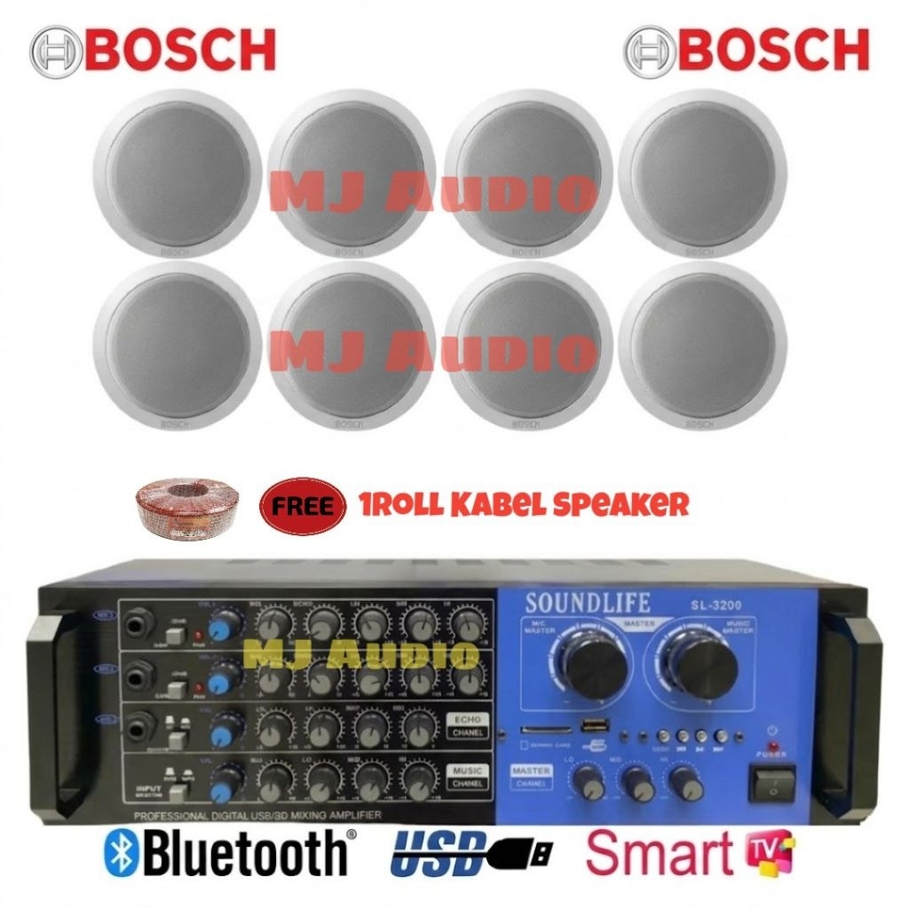 Paket Speaker Plafon BOSCH / Paket Speaker Ceiling BOSCH ( 8 Speaker )
