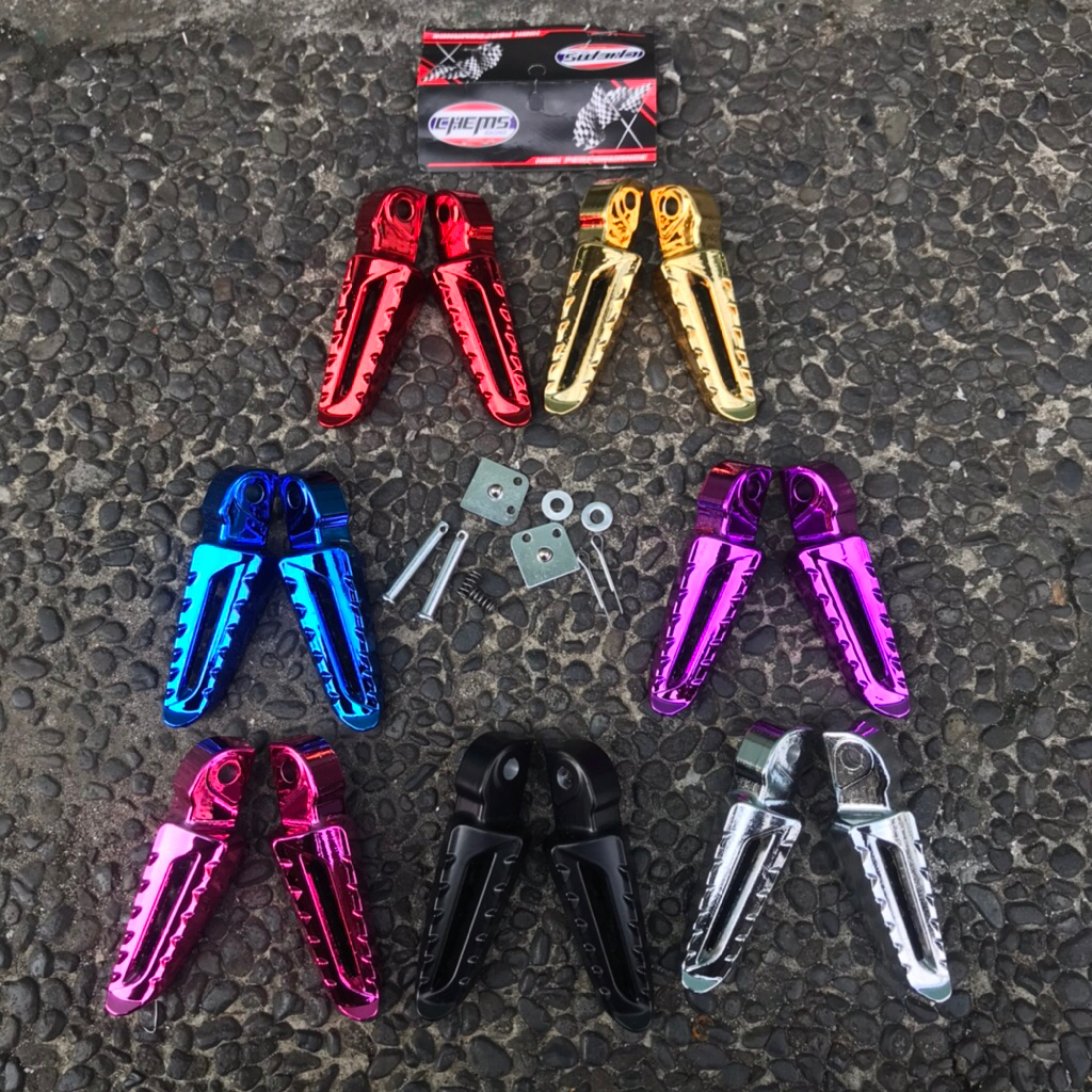 Footstep Kaki Belakang Variasi CNC Step Pijakan Blkng Motor Honda Beat Vario Scoopy Spacy Revo Supra