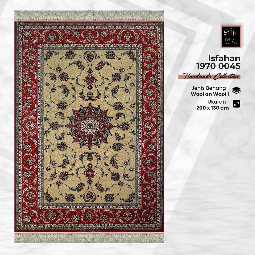 Karpet Lantai Handmade Antik Classic Design Turki Isfahan 1970 0045 200x130 Cm