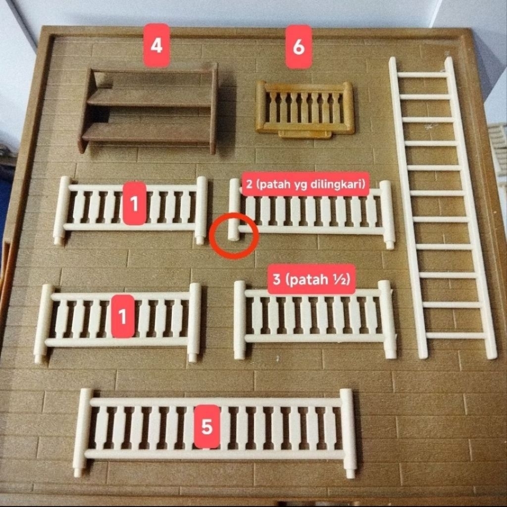 Sylvanian Kitchen Acc Part Pagar Tangga Green Hills Preloved