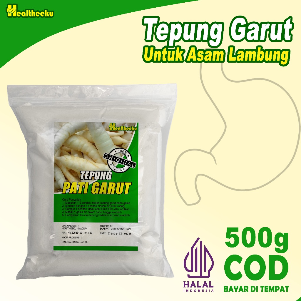 Tepung Pati Garut 500g Untuk Asam Lambung / Pati Garut / Tepung Garut / Tepung Pati Irut / Pati Garu