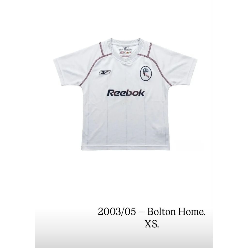 Jersey Bolton Home 2003 Original – Size 3-4 years