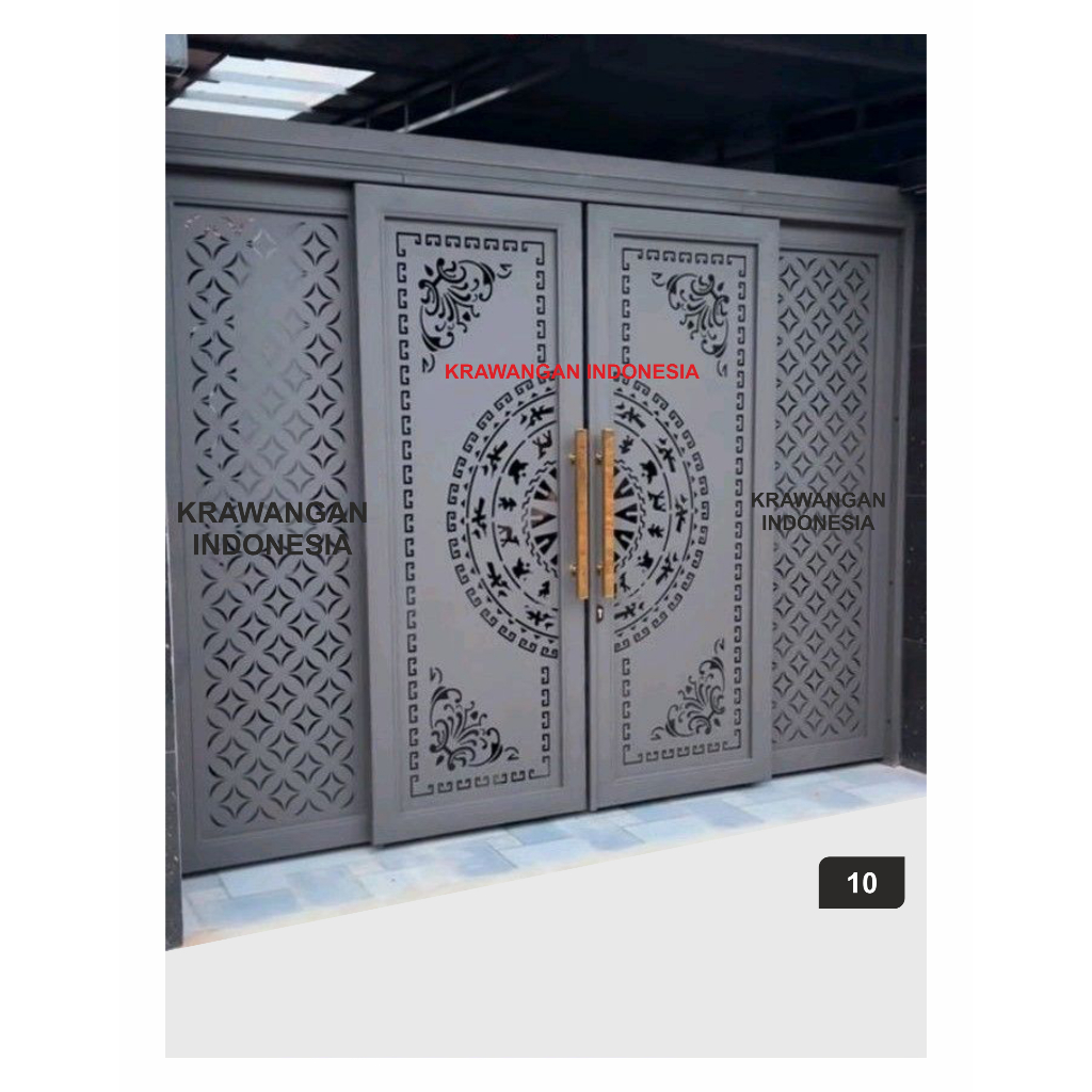 Krawangan Plat, Pagar Plat Krawangan, Krawangan Ornamen, Laser Plat Pagar, Cutting CNC, Ornamen Paga