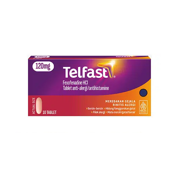 Telfast 120 mg isi 10 Tablet - Obat Alergi [Tembalang]