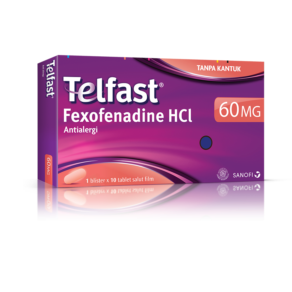 Telfast 60 mg Strip isi 10 Tablet - Obat Alergi [Tembalang]