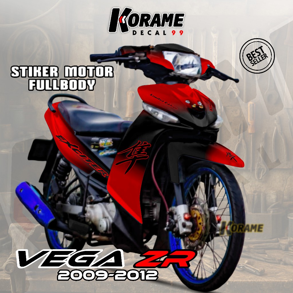 Decal VEGA ZR 2009 2010 2011 2012 Full body - Stiker Variasi Motor VEGA ZR Motif Bunglon Racing