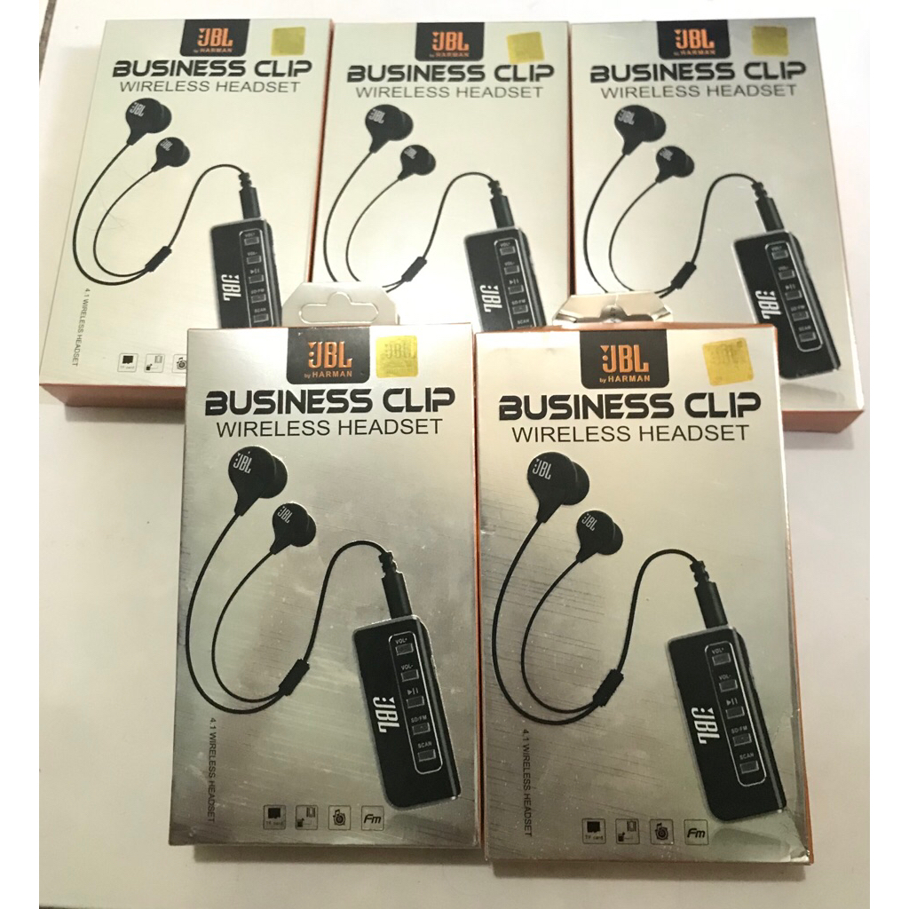 Headset Bluetooth Paket 5Pcs JBL Wireless Receiver Bluetooth Audio Multifungsi Original JBL-15