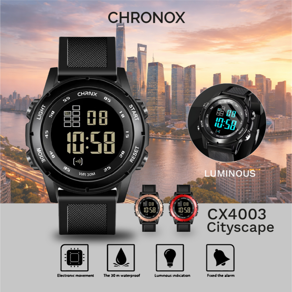 CX4003 - Jam Tangan Digital Unisex Pria Wanita CHRONOX