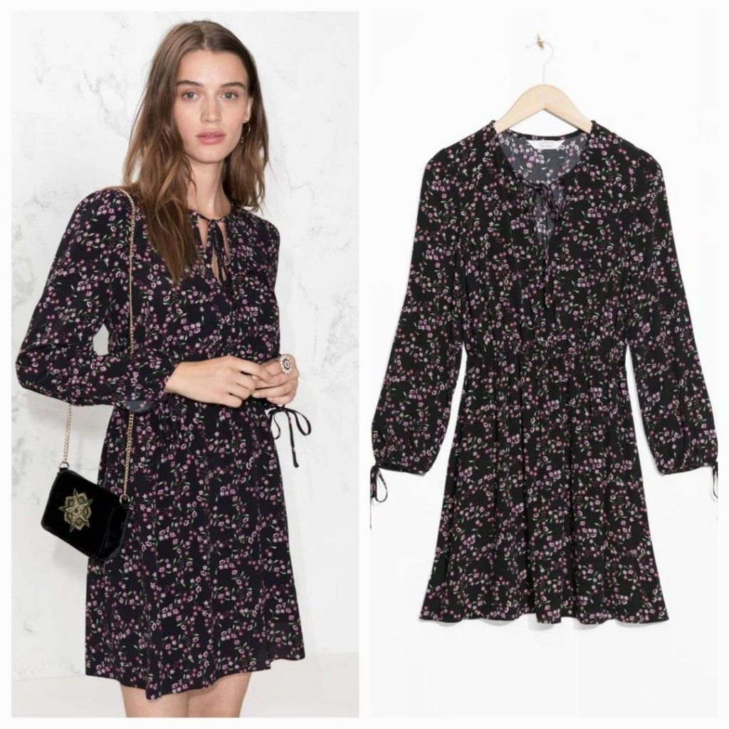 &OTHER STORIES Tie Up Skater Dress