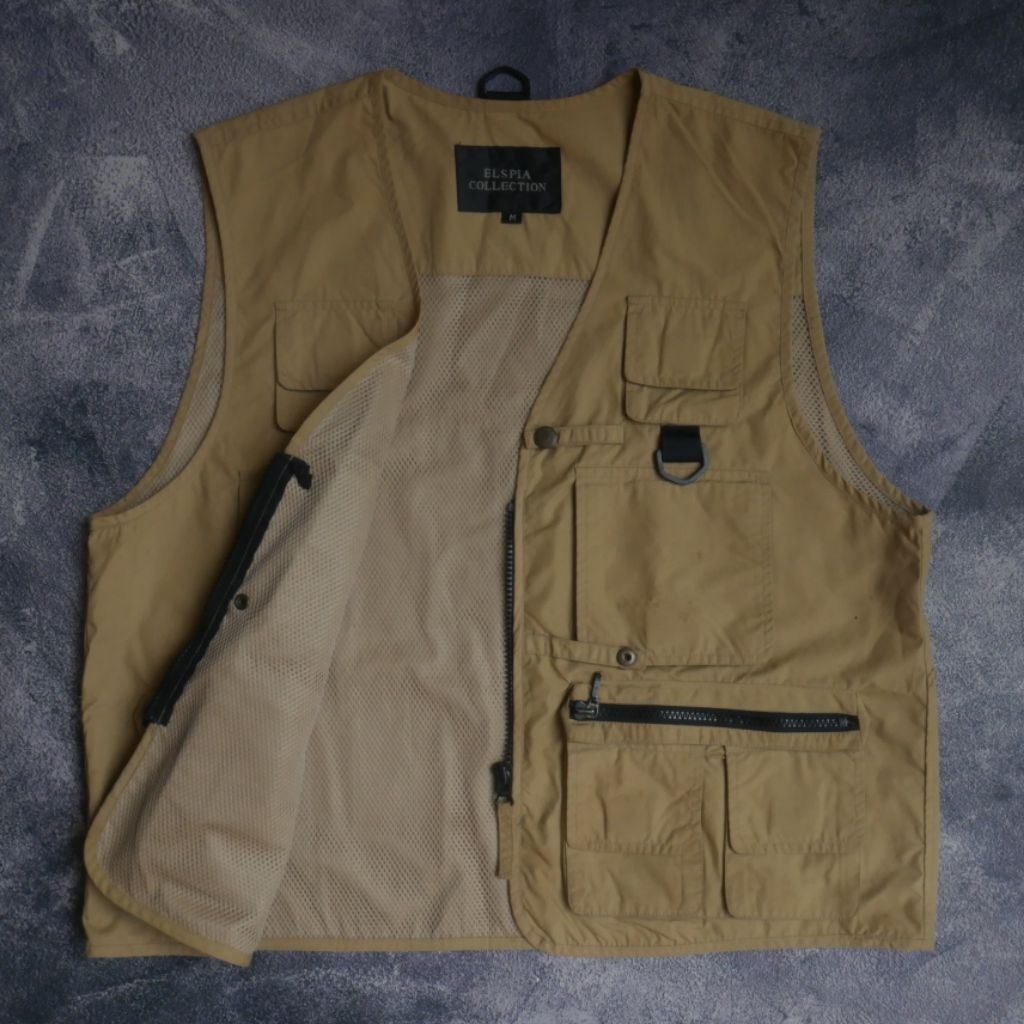 Elspia Collection Vest Fishing Multipocket Tactical Rompi Outdoor