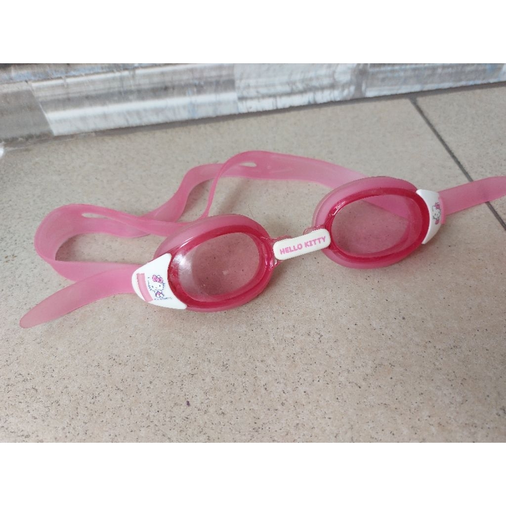 kaca mata renang hellokitty sanrio original jepang - kacamata renang hellokitty - kacamata anak cewe
