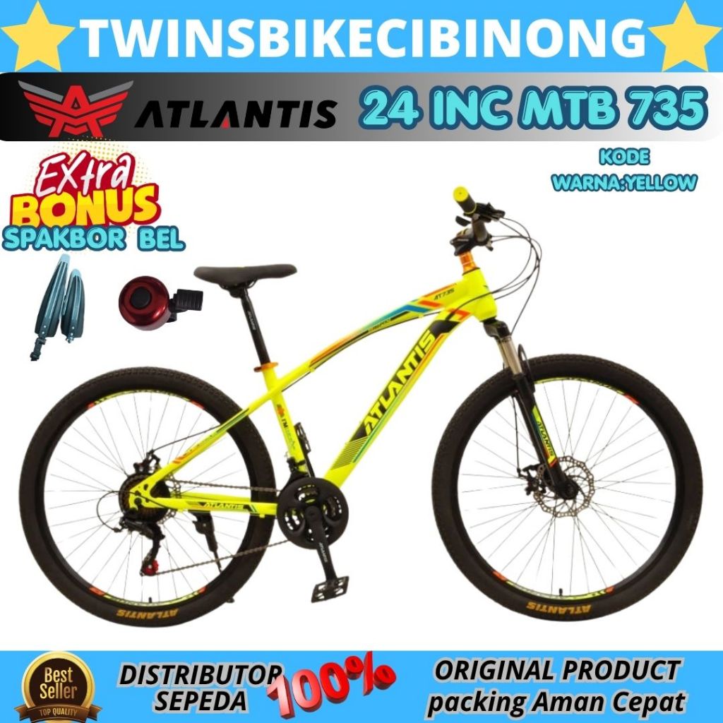 Sepeda Gunung MTB 24 26 ATLANTIS 735 21Speed Disc Brake