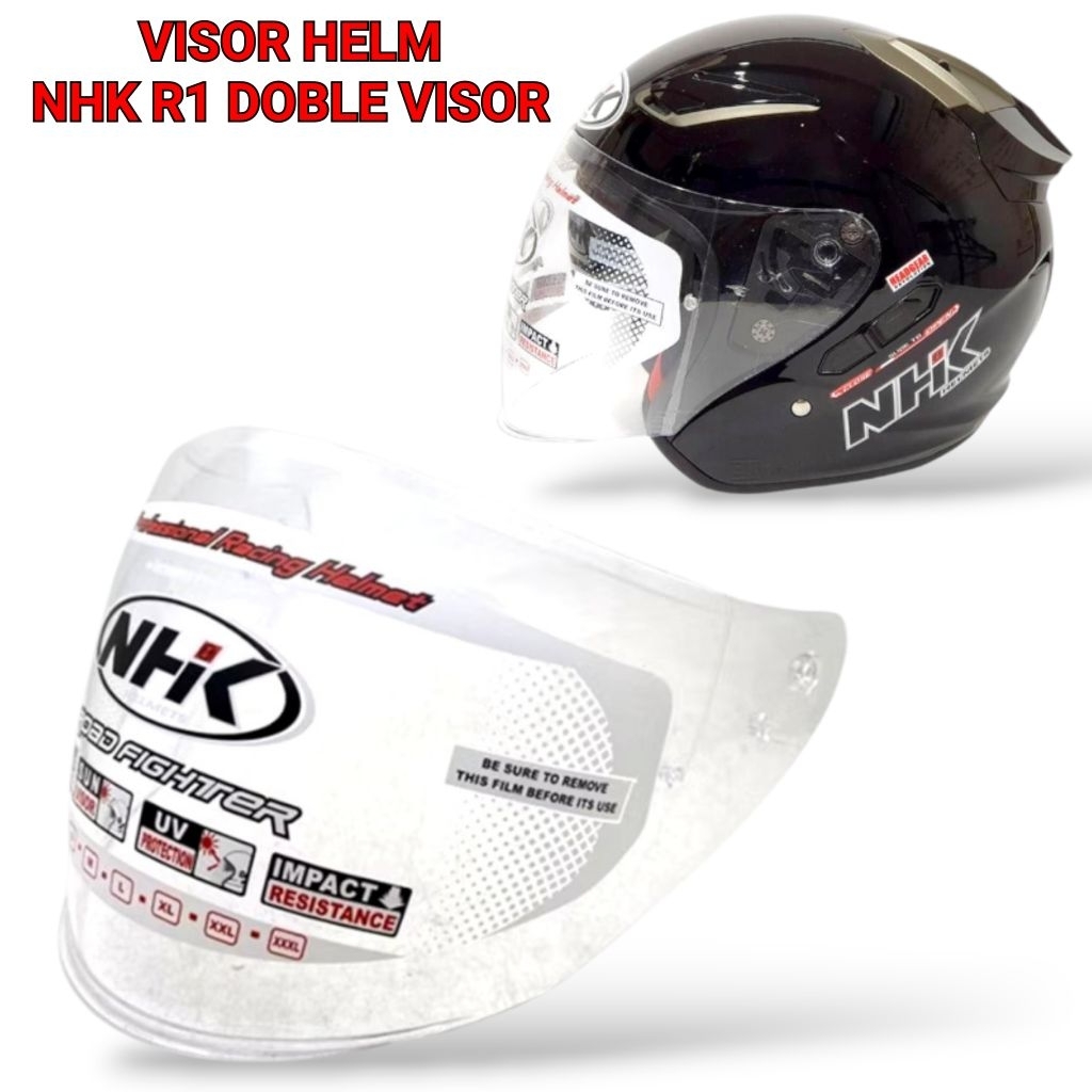 VISOR NHK R1 DOBLE VISOR / KACA HELM NHK R1 DOBLE VISOR