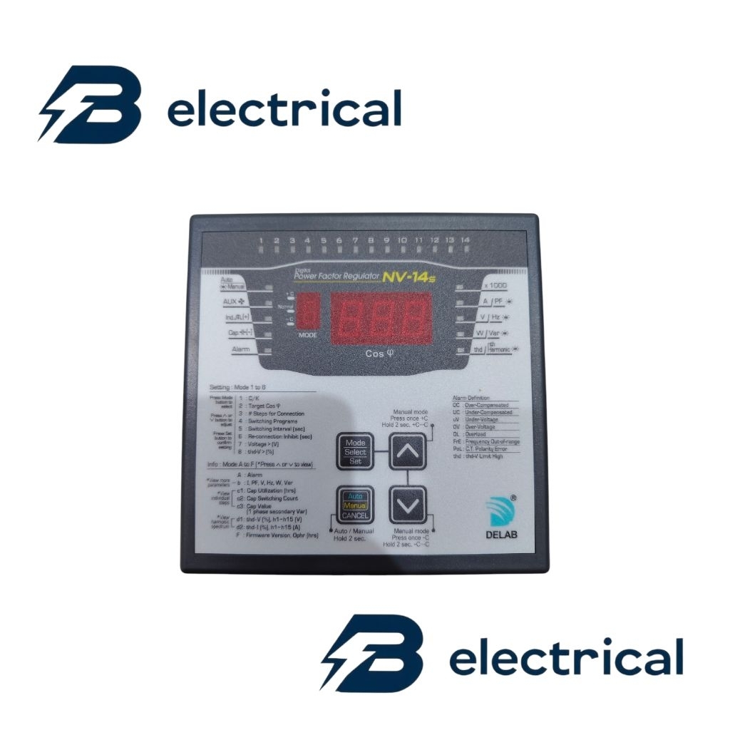 POWER FACTOR REGULATOR DELAB  14 STEP NV-14S