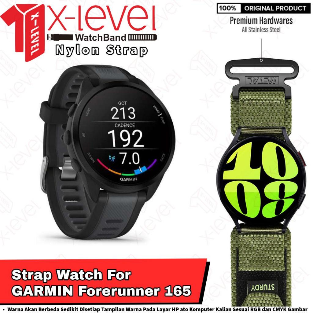 Xlevel Nylon Woven Strap Garmin Forerunner 165 Replacement Wristband Sturdy Nylon Sports Strap 20mm