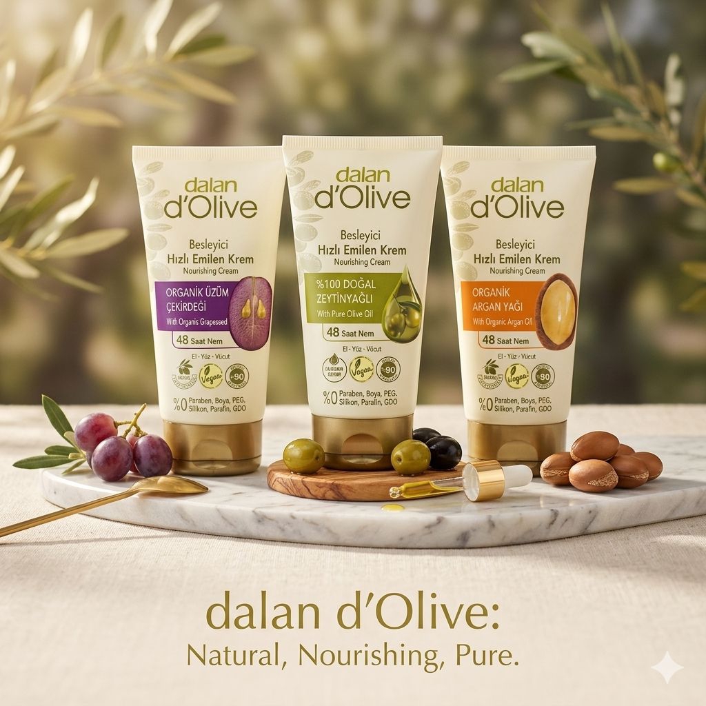 Dalan d’Olive Nourishing Cream Turki 60 ml – Krim Tangan, Wajah & Tubuh dengan Minyak Zaitun Asli - 