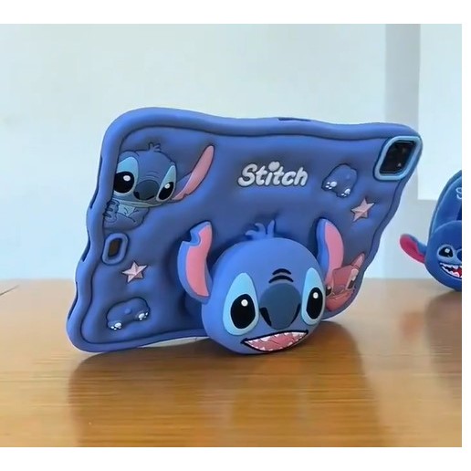 Case Karakter 4D untuk [ Samsung Tab A11 8.7 / Tab A11 PLus ] Soft Case karakter Stich Yang lucu